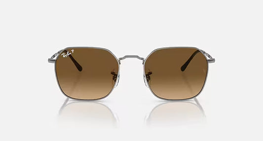 RAY-BAN JIM Gunmetal & Brown Irregular Sunglasses For Unisex L