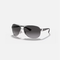 RAY-BAN RB3386 Silver & Grey Gradient Pilot Sunglasses For Men L
