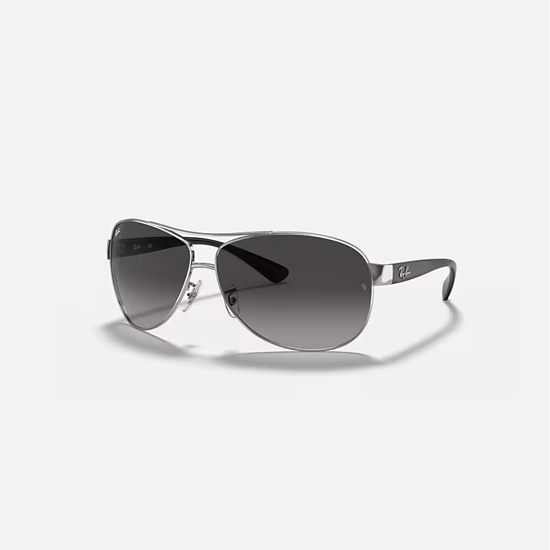 RAY-BAN RB3386 Silver & Grey Gradient Pilot Sunglasses For Men L