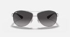 RAY-BAN RB3386 Silver & Grey Gradient Pilot Sunglasses For Men L