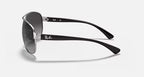 RAY-BAN RB3386 Silver & Grey Gradient Pilot Sunglasses For Men L
