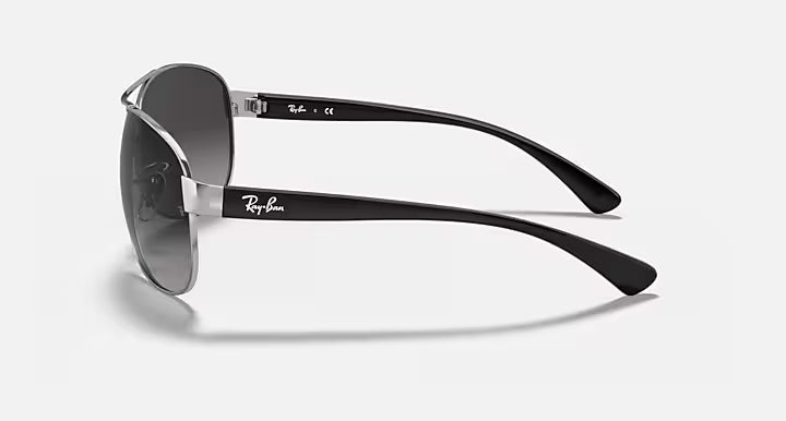RAY-BAN RB3386 Silver & Grey Gradient Pilot Sunglasses For Men L