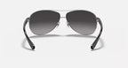 RAY-BAN RB3386 Silver & Grey Gradient Pilot Sunglasses For Men L