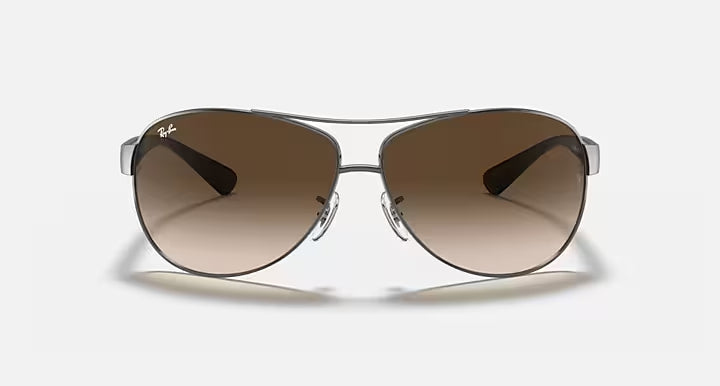RAY-BAN RB3386 Gunmetal & Brown Gradient Pilot Sunglasses For Men L