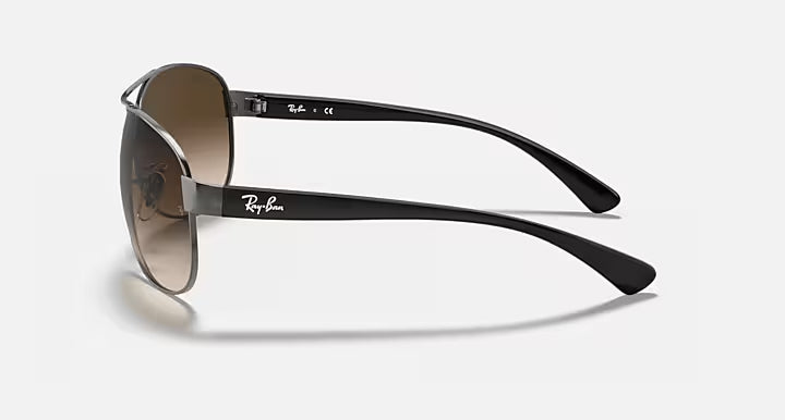 RAY-BAN RB3386 Gunmetal & Brown Gradient Pilot Sunglasses For Men L