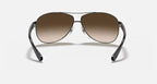 RAY-BAN RB3386 Gunmetal & Brown Gradient Pilot Sunglasses For Men L