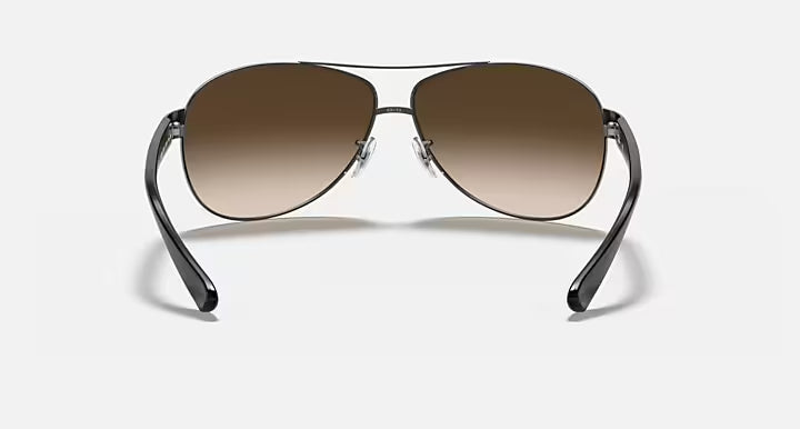 RAY-BAN RB3386 Gunmetal & Brown Gradient Pilot Sunglasses For Men L