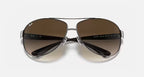 RAY-BAN RB3386 Gunmetal & Brown Gradient Pilot Sunglasses For Men L