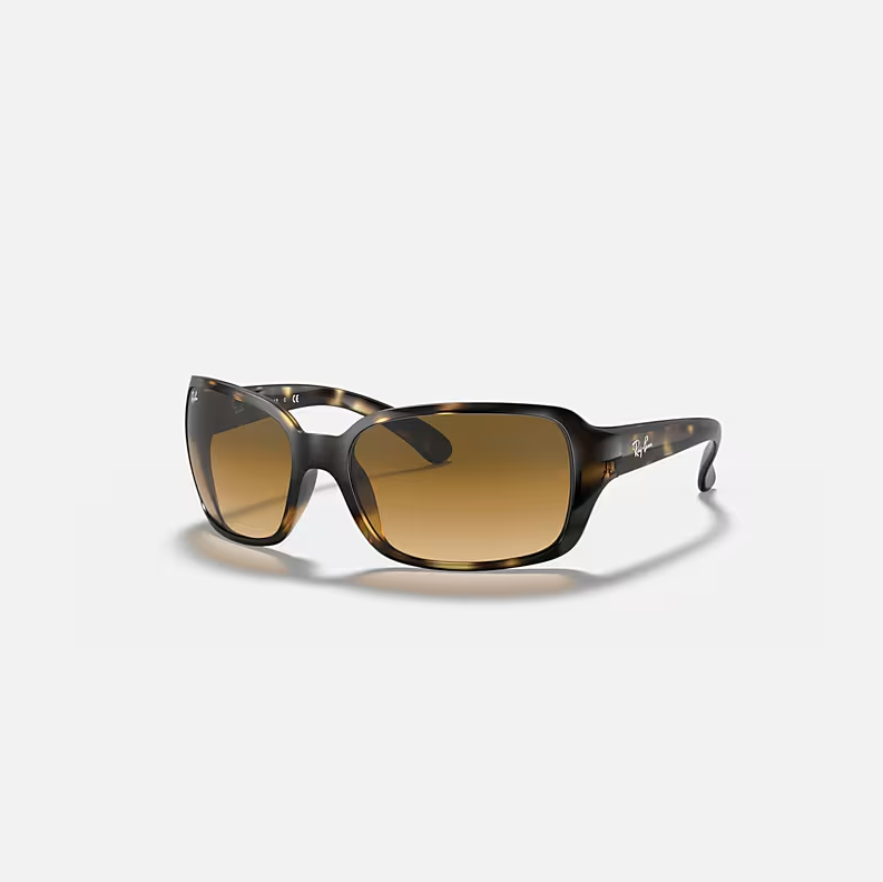 RAY-BAN RB4068 Light Havana & Light Brown Gradient  Square Sunglasses For Women M