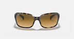 RAY-BAN RB4068 Light Havana & Light Brown Gradient  Square Sunglasses For Women M