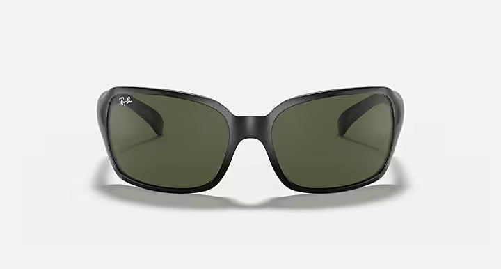 RAY-BAN RB4068 Black & G-15 Green Square Sunglasses For Women M
