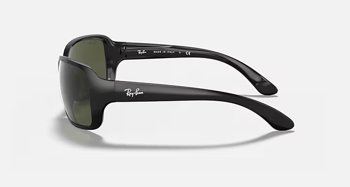 RAY-BAN RB4068 Black & G-15 Green Square Sunglasses For Women M