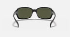 RAY-BAN RB4068 Black & G-15 Green Square Sunglasses For Women M