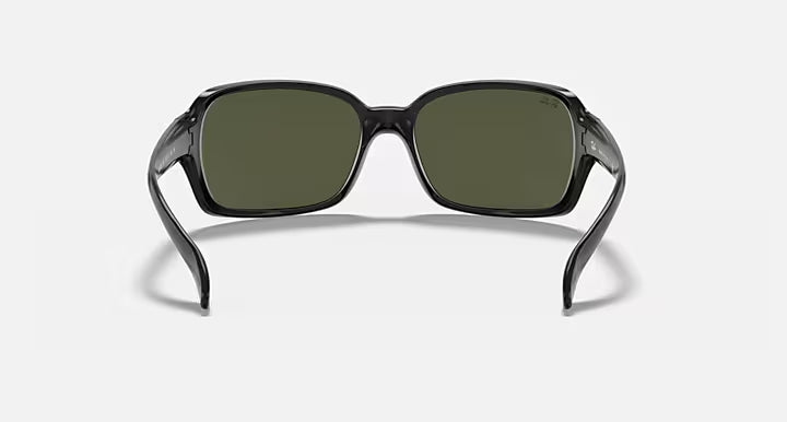 RAY-BAN RB4068 Black & G-15 Green Square Sunglasses For Women M