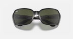 RAY-BAN RB4068 Black & G-15 Green Square Sunglasses For Women M