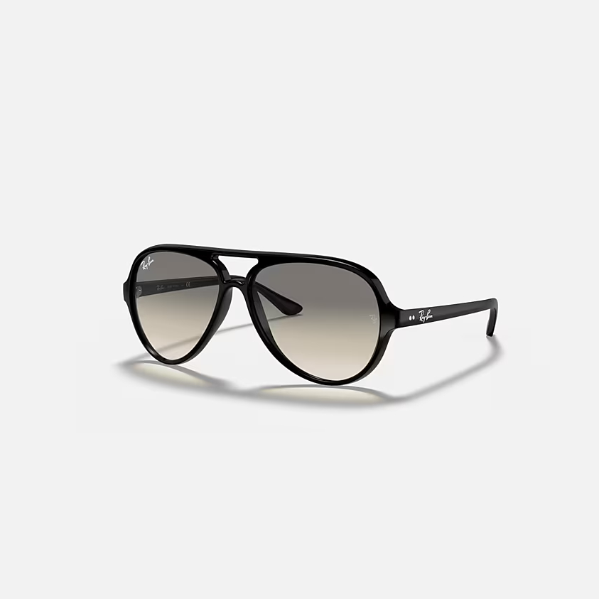 RAY-BAN CATS 5000 CLASSIC Black & Light Grey Gradient Pilot Sunglasses For Men M