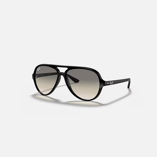 RAY-BAN CATS 5000 CLASSIC Black & Light Grey Gradient Pilot Sunglasses For Men M