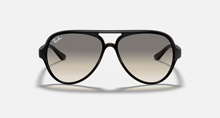 RAY-BAN CATS 5000 CLASSIC Black & Light Grey Gradient Pilot Sunglasses For Men M