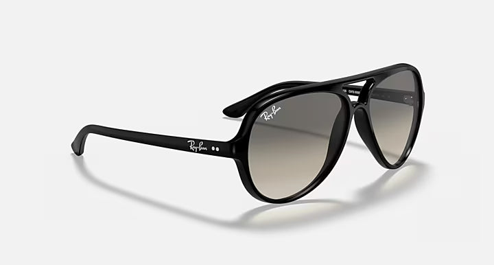 RAY-BAN CATS 5000 CLASSIC Black & Light Grey Gradient Pilot Sunglasses For Men M