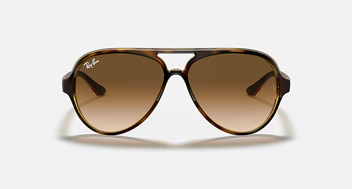 RAY-BAN CATS 5000 CLASSIC Light Havana & Light Brown Gradient Pilot Sunglasses For Men M
