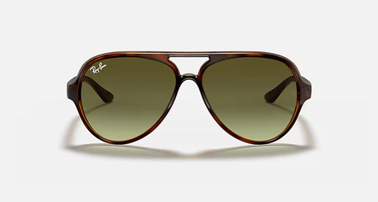 RAY-BAN CATS 5000 CLASSIC Light Havana & Green Gradient Pilot Sunglasses For Men M
