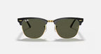 RAY-BAN CLUBMASTER CLASSIC Black On Gold & G-15 Green Square Sunglasses For Unisex XL