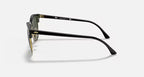 RAY-BAN CLUBMASTER CLASSIC Black On Gold & G-15 Green Square Sunglasses For Unisex XL