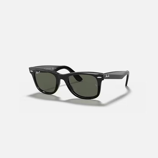 RAY-BAN ORIGINAL WAYFARER CLASSIC Black & Green Square Sunglasses For Unisex L