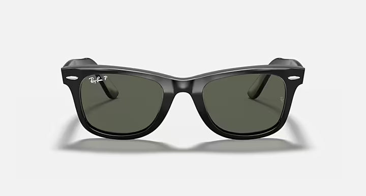 RAY-BAN ORIGINAL WAYFARER CLASSIC Black & Green Square Sunglasses For Unisex L