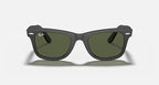 RAY-BAN ORIGINAL WAYFARER CLASSIC Black & G-15 Green Square Sunglasses For Unisex L