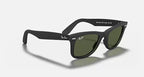 RAY-BAN ORIGINAL WAYFARER CLASSIC Black & G-15 Green Square Sunglasses For Unisex L