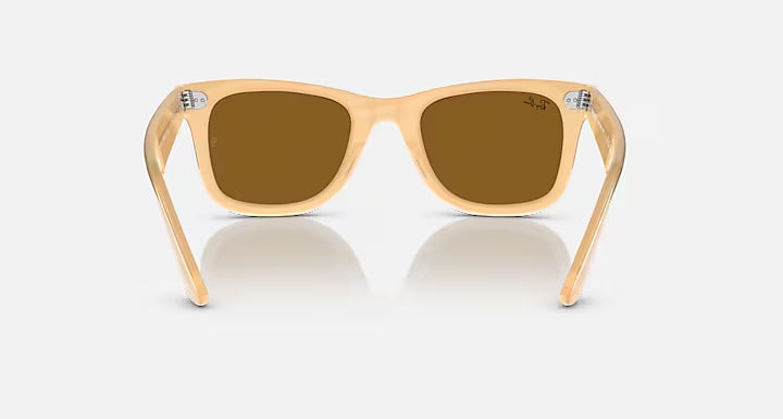 RAY-BAN ORIGINAL WAYFARER CHANGE Photo Striped Brown & Brown Square Sunglasses For Unisex L