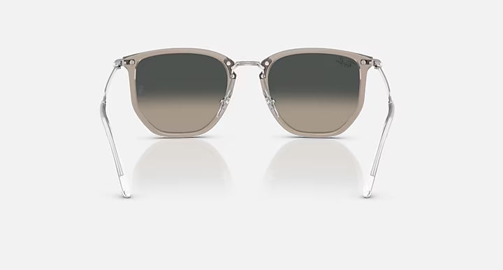 RAY-BAN RB4451 Transparent Grey & Grey Gradient Irregular Sunglasses For Unisex L
