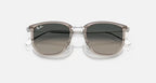 RAY-BAN RB4451 Transparent Grey & Grey Gradient Irregular Sunglasses For Unisex L