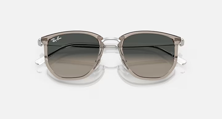 RAY-BAN RB4451 Transparent Grey & Grey Gradient Irregular Sunglasses For Unisex L