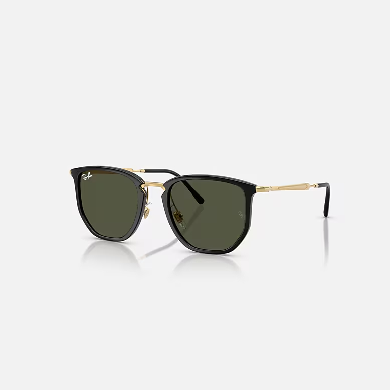 RAY-BAN RB4451 Black & Green Irregular Sunglasses For Unisex L