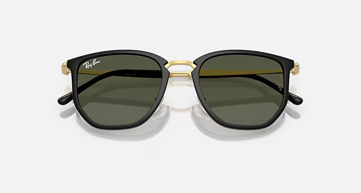 RAY-BAN RB4451 Black & Green Irregular Sunglasses For Unisex L