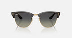 RAY-BAN CLUBMASTER REVERSE Transparent Dark Grey On Gold & Grey Gradient Square Sunglasses For Unisex S
