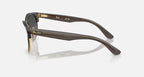 RAY-BAN CLUBMASTER REVERSE Transparent Dark Grey On Gold & Grey Gradient Square Sunglasses For Unisex S