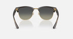 RAY-BAN CLUBMASTER REVERSE Transparent Dark Grey On Gold & Grey Gradient Square Sunglasses For Unisex S