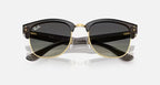 RAY-BAN CLUBMASTER REVERSE Transparent Dark Grey On Gold & Grey Gradient Square Sunglasses For Unisex S