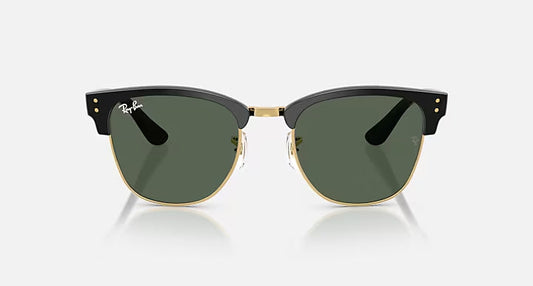 RAY-BAN CLUBMASTER REVERSE Black On Arista & Dark Green Square Sunglasses For Unisex S