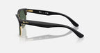 RAY-BAN CLUBMASTER REVERSE Black On Arista & Dark Green Square Sunglasses For Unisex S