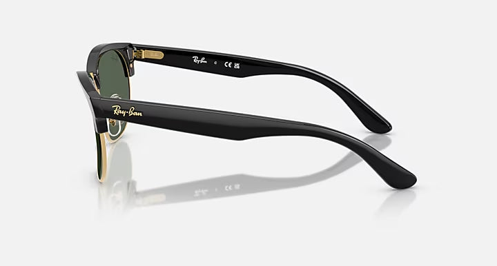 RAY-BAN CLUBMASTER REVERSE Black On Arista & Dark Green Square Sunglasses For Unisex S