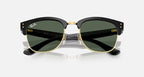 RAY-BAN CLUBMASTER REVERSE Black On Arista & Dark Green Square Sunglasses For Unisex S