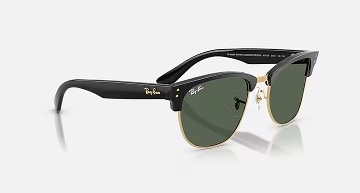 RAY-BAN CLUBMASTER REVERSE Black On Arista & Dark Green Square Sunglasses For Unisex S