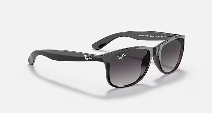 RAY-BAN ANDY Black & Grey Gradient Square Sunglasses For Men M
