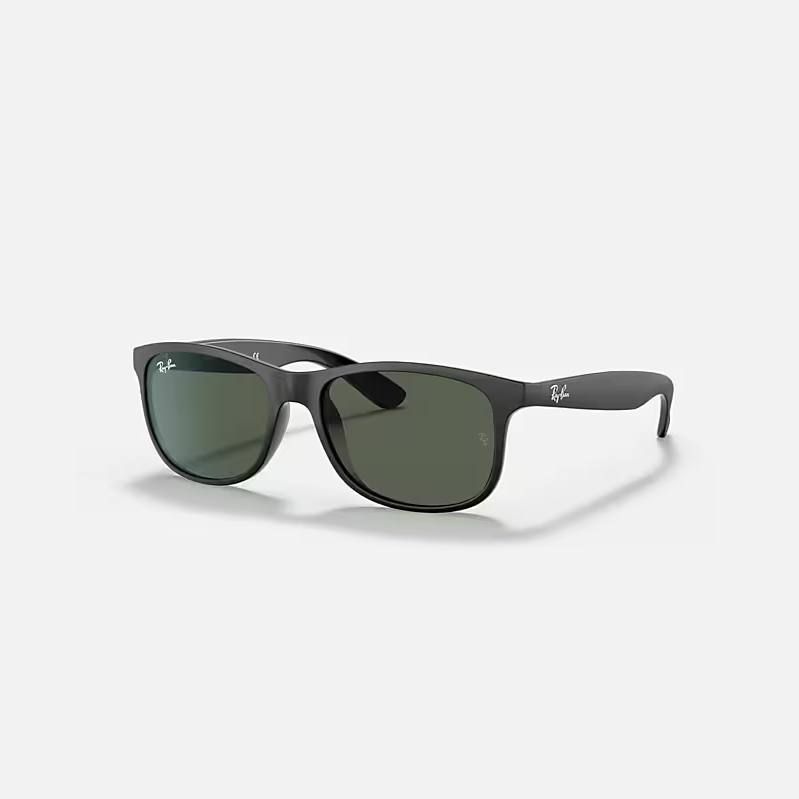 RAY-BAN ANDY Black & Green Square Sunglasses For Men M
