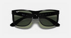 RAY-BAN JUSTIN CLASSIC Black & Dark Green Square Sunglasses For Men S
