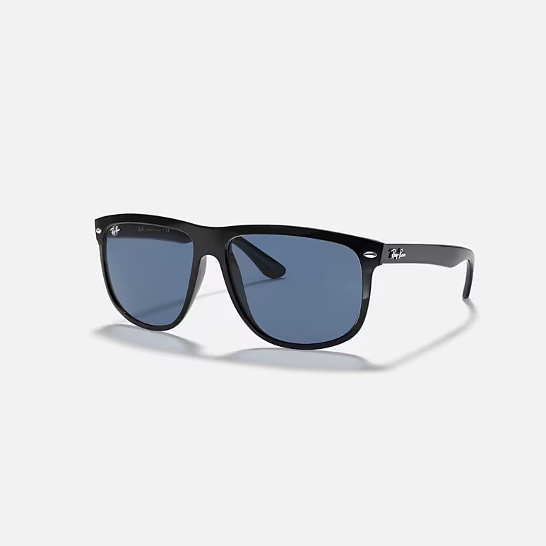 RAY-BAN BOYFRIEND Black & Dark Blue Square Sunglasses For Men L